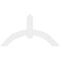 Ekena Millwork Archdale Architectural Grade PVC Gable Bracket, 60"W x 32 1/2"H x 2"D x 6"F, 13/12 Pitch GBP060X33X0206ARC00 - alternate 3